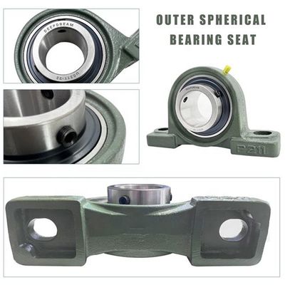 크롬 스틸 GCR15 비 표준 인치 장착 베어링 UCP210-200D1 안정적인 성능