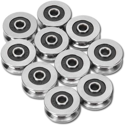 625 고 마찰성 플라스틱 구슬 베어링 U 모양 고무 베어링 밀폐 ZZ 타입 5*16*5mm