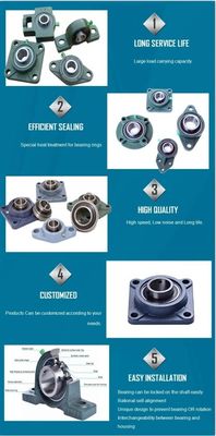 정밀도 등급 P5 크롬 스틸 GCR15로 만든 베어 홀더에 대한 베개 블록 베어링 KP004