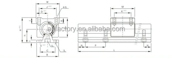 SBR30UU-1800mm CNC 알루미늄 원형 선형 안내 레일 및 옷 가게용 슬라이드 블록
