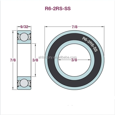 임페리얼 미니어처 베어링 R6-2RS C3 클리어먼스 3/8&quot;x7/8&quot;x9/32&quot; 안정적인 성능