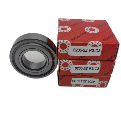 ISO9001 2008 인증서 6205-2Z 0 25mm 크기의 구멍을 가진 깊은 굴곡 구슬 베어링