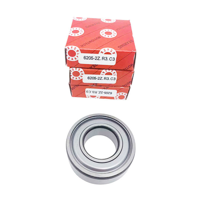 0-25mm 뚫림 크기 6205-2Z/C3 ISO9001 2008 인증과 함께 깊은 굴곡 공 베어링