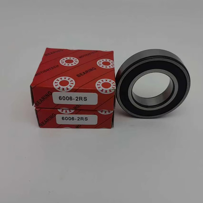 구멍 크기 0 30mm 고 정밀성 깊은 구리 공 베어링 6006-2RS 오토바이