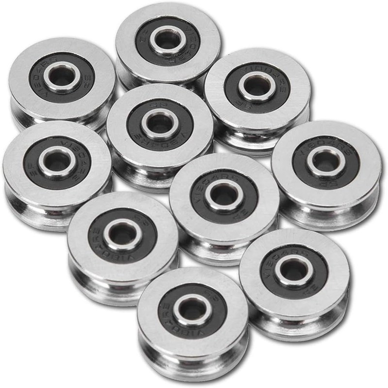 625 고 마찰성 플라스틱 구슬 베어링 U 모양 고무 베어링 밀폐 ZZ 타입 5*16*5mm